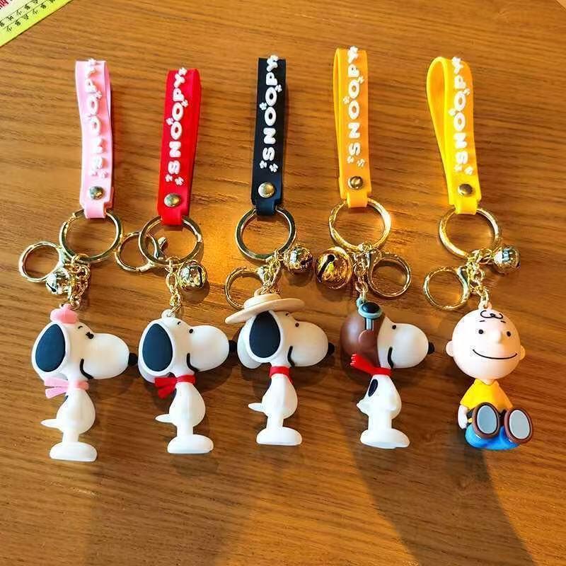 Car Accessories Girl - Cartoon Snoopy Keychain Girl Kawaii Pendant