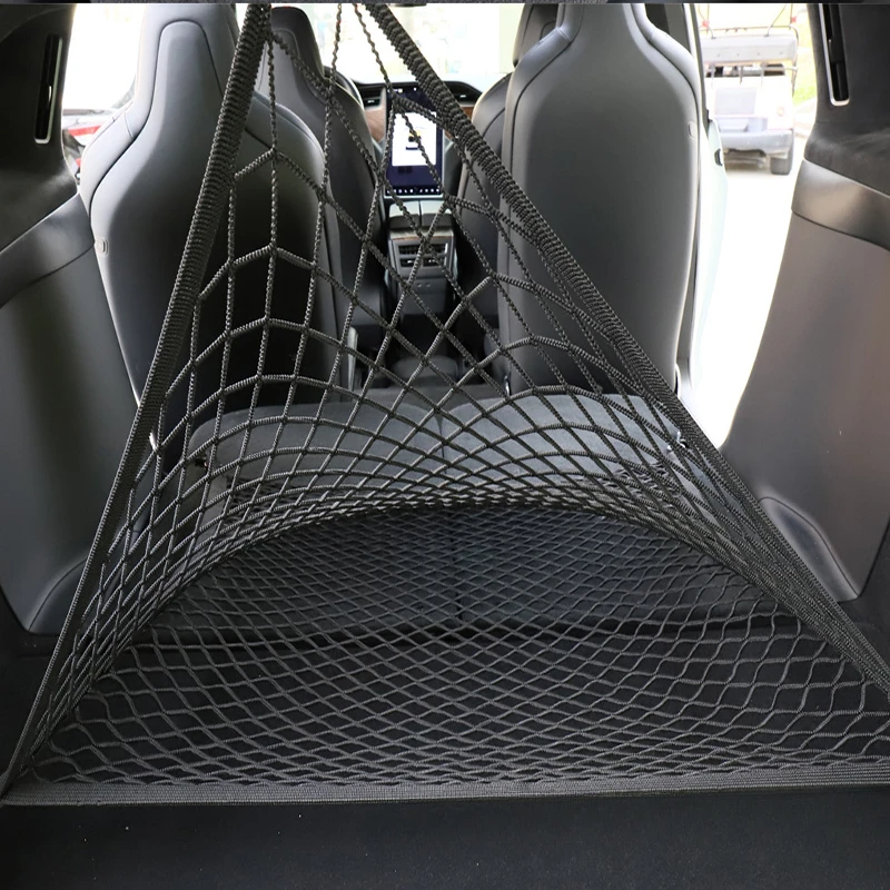 For Tesla Model X Model Y Juni - Car Cargo Net Trunk review and price